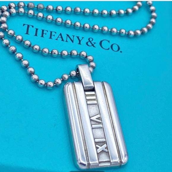 🔴Authentic TIFFANY & CO Numerical Dog Tag Necklace 🔴 - Picture 1 of 10